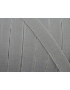 R-1m Ruban velours élastique plat largeur 10mm gris perle 2
