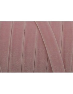 1m Ruban velours élastique plat largeur 10mm rose pâle,... 2