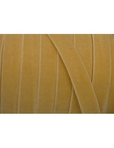 Ruban élastique velours jaune maïs pâle 1cm