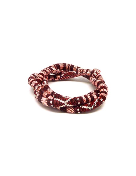cordon coton tissé ethnique rouge et blanc