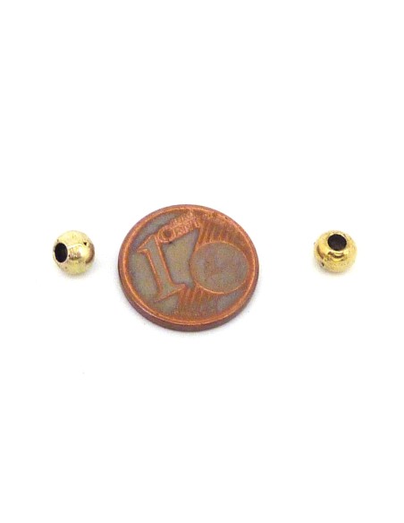 Perle doré pâle pour cordon 1,5mm
