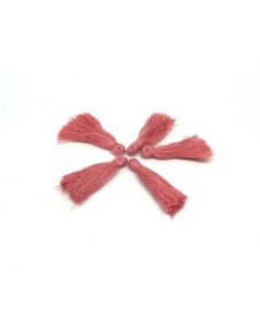 R-Lot de 5 Petits Pompons rose framboise pâle 3cm en... 2