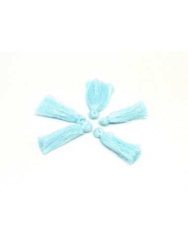 Petits Pompons bleu dragée, bleu pâle 3cm en polyester