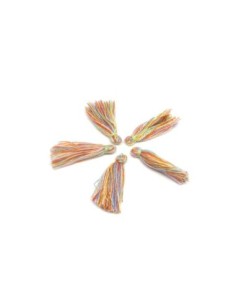 Pompon multicolore 3cm rose, orange pour création DIY
