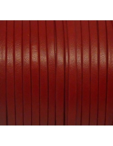 1m Lanière simili cuir 3mm de couleur rouge très belle qualité