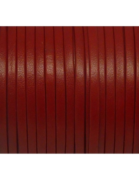 1m Lanière simili cuir 3mm de couleur rouge très belle qualité