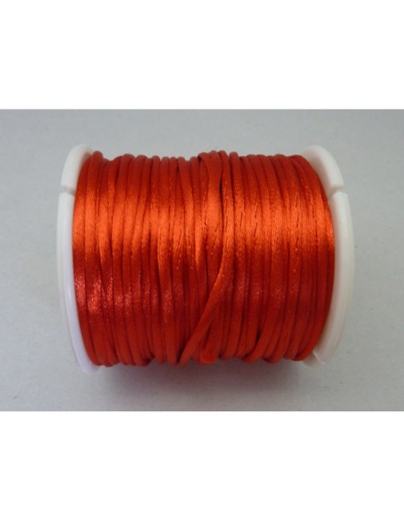 5m de fil, Cordon Queue de rat ou Ficelle chinoise rouge tomate 2mm