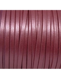 1m Lanière simili cuir 3mm de couleur rose framboise effet nacré très belle qualité 2