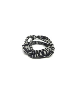 cordon ethnique tissé noir et blanc pour création DIY 2