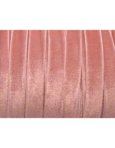 R-1m Ruban élastique plat velours 10mm vieux rose pâle... 2