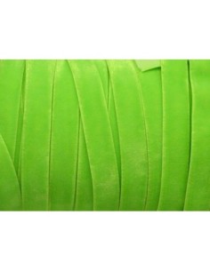 Galon élastique vert fluo en velours