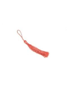 Pompon breloque corail brillant avec anse