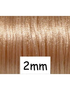 Cordon queue de rat orange bisque 2mm