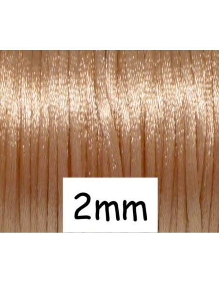 Cordon queue de rat orange bisque 2mm