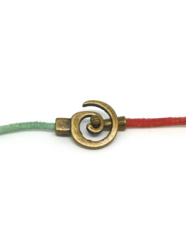Fermoir spirale pour cordon cuir de 3mm
