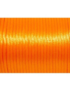 Cordon Ficelle chinoise 2mm orange fluo brillant 2