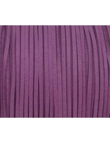 Lanière suédine violet 2,5mm