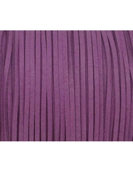 Lanière suédine violet 2,5mm