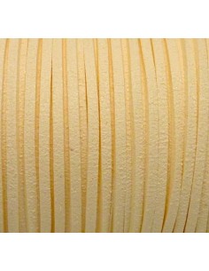 Cordon plat 2,5mm beige coquille d'oeuf 2