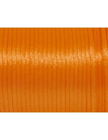5m de fil, Cordon Ficelle chinoise 2mm orange fluo brillant