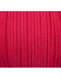 Cordon suédine rose fuchsia vif 2,5mm 2