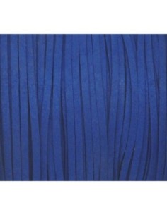 Cordon daim synthétique bleu outre mer pas cher