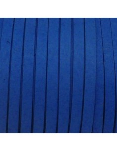 R-1m Cordon plat daim synthétique 5mm suédine bleu outremer