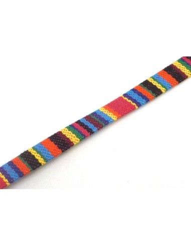 R-1M Lanière ethnique en coton tissé 10mm - au...