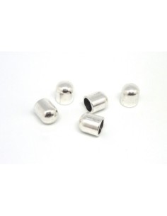 10 Perles embout tube de finition pour cordon de 6mm en métal argenté 2