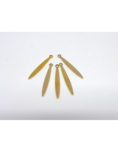 Pendentif Navette effilé doré pâle