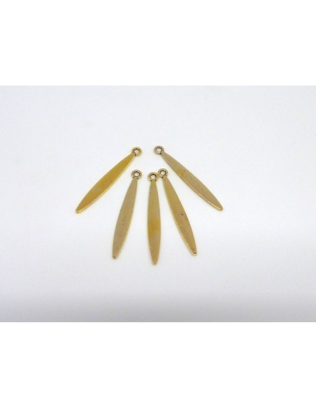 Pendentif Navette effilé doré pâle