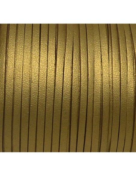 Lanière simili cuir 2.5mm doré