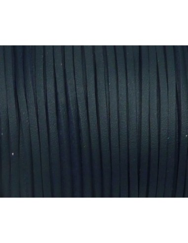 Lacet simili cuir bleu marine 2,5mm pas chère