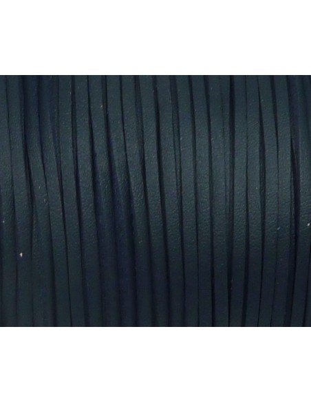 Lacet simili cuir bleu marine 2,5mm pas chère
