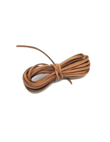 Lanière simili cuir 2.5mm marron camel pas cher
