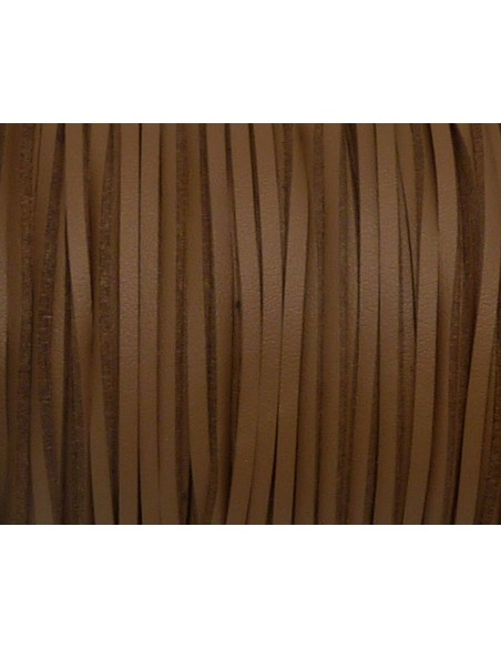Cordon simili cuir 2.5mm marron camel pas cher