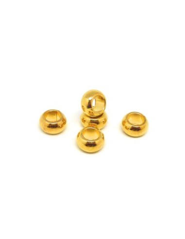 Perle ronde 9mm doré en métal