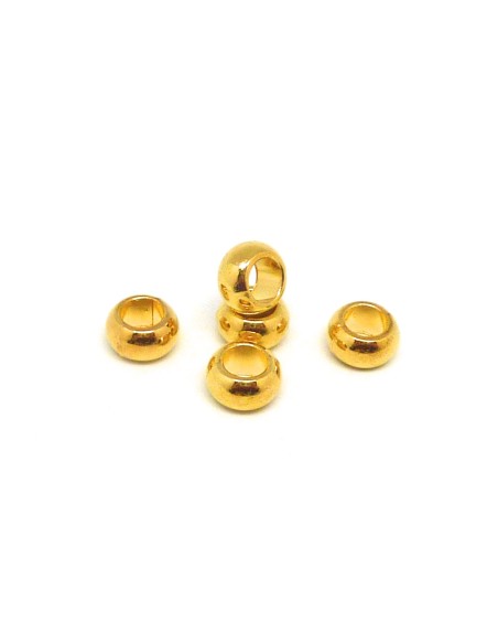 Perle ronde 9mm doré en métal