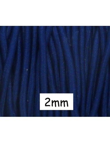 Fil élastique 2mm bleu outremer pas cher