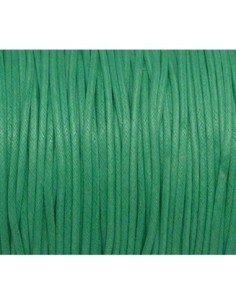 5m Cordon coton ciré 1,5mm de couleur vert d'eau