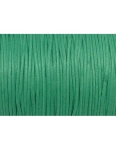 5m Cordon coton ciré 1,5mm de couleur vert d'eau 2