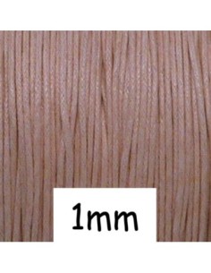 Coton ciré saumon 1mm pour création DIY