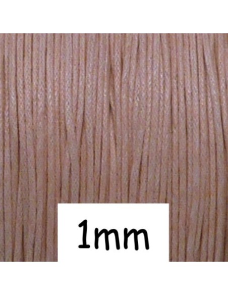 Coton ciré saumon 1mm pour création DIY