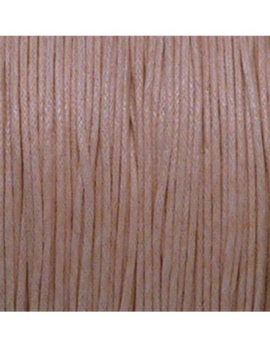 Coton ciré saumon 1mm pour création bijoux