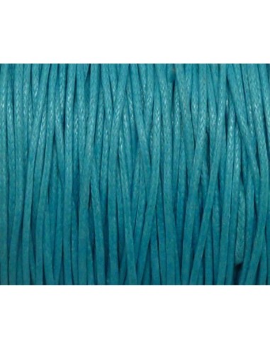 Fil coton ciré pas cher 1mm bleu turquoise