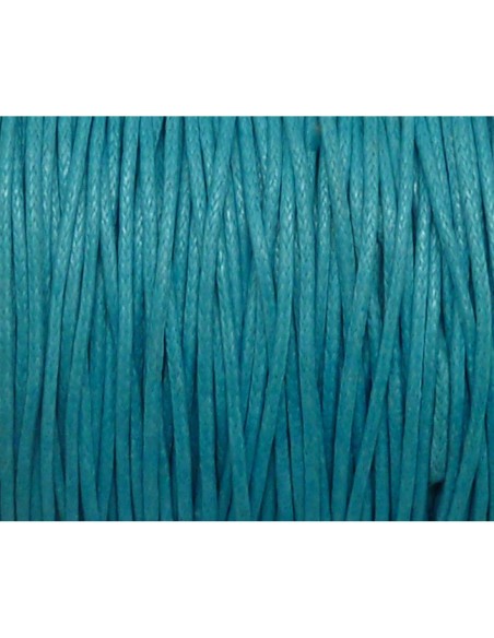 Fil coton ciré pas cher 1mm bleu turquoise