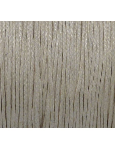10m fil coton ciré 1mm de couleur blanc cassé, écru