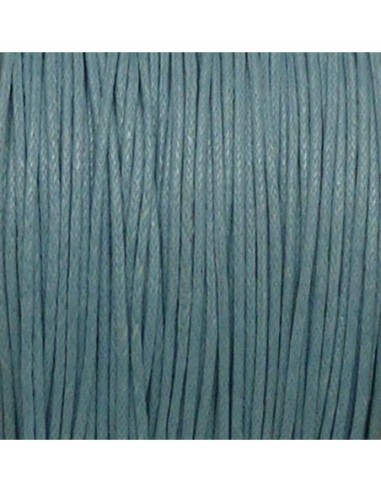 10m fil coton ciré 1mm de couleur bleu pâle, bleu dragée