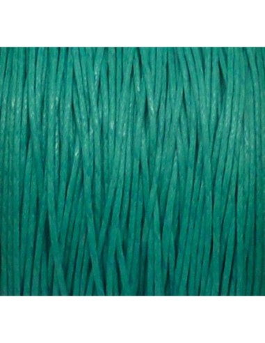10m fil coton ciré 1mm de couleur vert bleu mers du sud, menthe à l'eau
