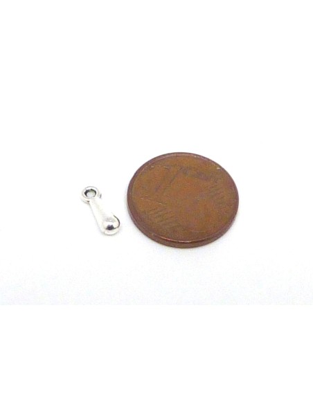R-30 petites Breloques larme 9,6mm goutte en métal argenté